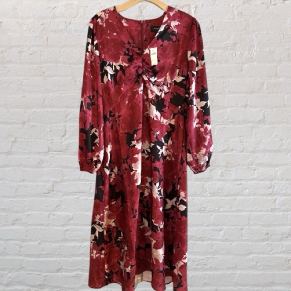 NWT BANANA REPUBLIC FLORAL MIDI DRESS SIZE 8
